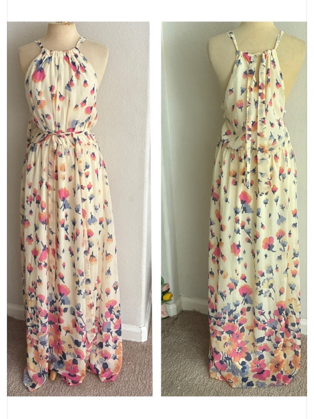 ModCloth floral maxi dress *please see description!!